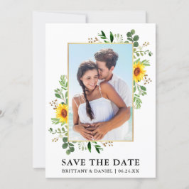 Eukalyptus Sunflower Save the Date Card