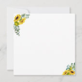 Eukalyptus Sunflower Update Wedding Delay Card Einladung (Rückseite)