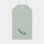 Eukalyptus Sunflower Wedding Geschenkanhänger (Rückseite)