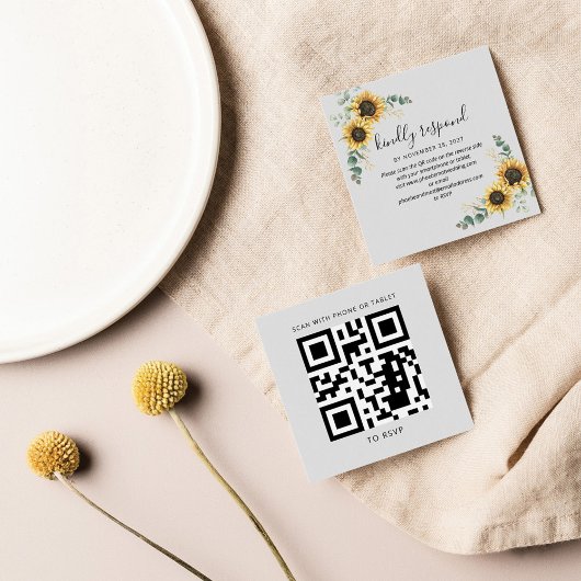 Eukalyptus Sunflower Wedding Website QR Code UAWG