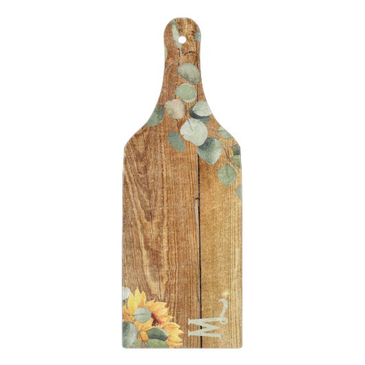 Eukalyptus Sunflower Woodbild Schneidebrett (Vorderseite)