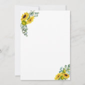 Eukalyptus Sunflower Worth Wait Wedding Card Einladung (Rückseite)