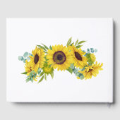 Eukalyptus Sunflowers Handwriting Guestbook Gästebuch (Rückseite)