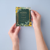 Eukalyptus Sunflowers WEDING Rustikale Spitze Flyer (Gruppe)