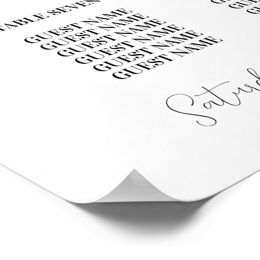 Eukalyptus Tabelle 8 Blätter für Hochzeiten Poster (Ecke)