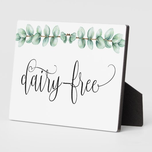 Eukalyptus-Tabletop, milchfrei, mit easel Plaque Fotoplatte (Seite)