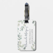 Eukalyptus-Tag Gepäckanhänger (Rückseite vertikal)