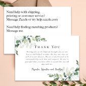 Eukalyptus-Taufe Dankeskarte