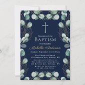 Eukalyptus Taufe Einladung (Vorderseite)