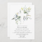 Eukalyptus Taufe Einladung zur Weihnachtsfeier (Vorne/Hinten)