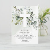 Eukalyptus Taufen Einladung zur Weihnachtsfeier (Stehend Vorderseite)