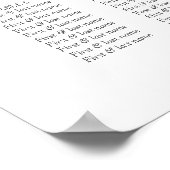 Eukalyptus-Taufkarte für Goldgrün Poster (Ecke)