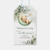 Eukalyptus teddy Bär über den Mond Danke Geschenkanhänger (Rückseite)