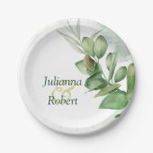 Eukalyptus-Teller Pappteller (Vorderseite)