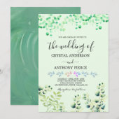 Eukalyptus Themed Garden Einladung (Vorne/Hinten)