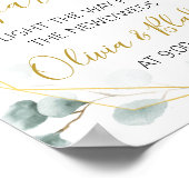 Eukalyptus Themed Sparkler Absenden eines Signalto Poster (Ecke)