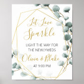 Eukalyptus Themed Sparkler Absenden eines Signalto Poster (Vorne)