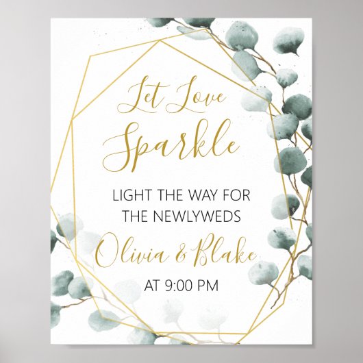 Eukalyptus Themed Sparkler Absenden eines Signalto Poster (Vorne)