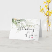 Eukalyptus Thinking You Enmutigation Beileid Karte (Gelbe Blume)