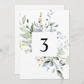Eukalyptus-Tischnummer Menükarte (Vorne/Hinten)