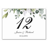 Eukalyptus-Tischnummer-Sitzplatine-Platzkarte Tischnummer (Vorderseite)