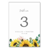 Eukalyptus-Tischnummer Tischnummer (Rückseite)