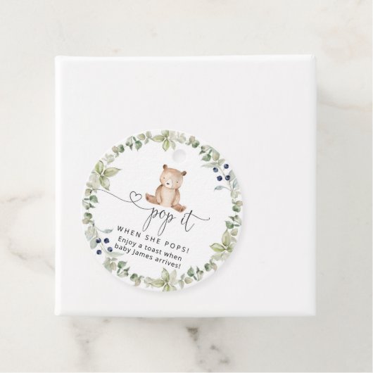 Eukalyptus trägt Pop, wenn sie Pop Baby-Dusche Geschenkanhänger (Beispiel)