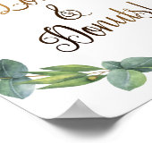 Eukalyptus-Trauungszeichen für Donuts Poster (Ecke)