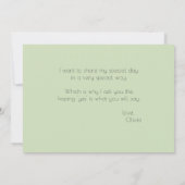 Eukalyptus-Trauzeugin Einladung (Rückseite)