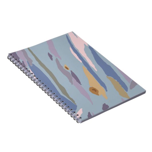 Eukalyptus Tree Bark Blue Notizblock (Rechte Seite)