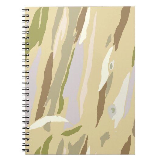 Eukalyptus Tree Bark Notebook Notizblock (Vorderseite)