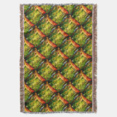 Eukalyptus Tree Lined Avenue Pointillism Art Decke (Vorderseite Vertikal)