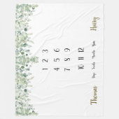 Eukalyptus-Twins-Meilenstein Fleecedecke (Vorderseite)