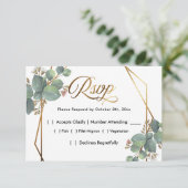 Eukalyptus-UAWG RSVP Karte (Stehend Vorderseite)