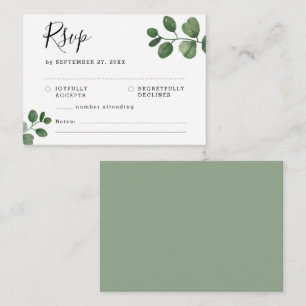 Eukalyptus UAWG Wedding Mitteilungskarte