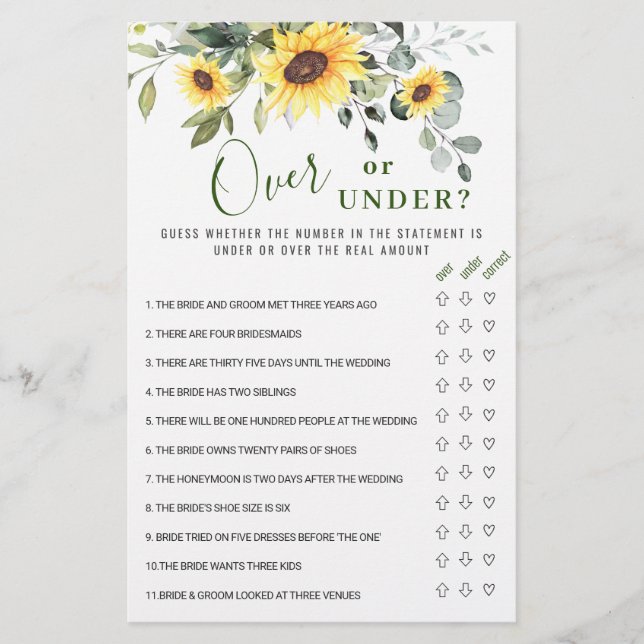 Eukalyptus über oder unter dem Brautparty (Vorderseite)