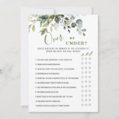 Eukalyptus über oder unter der Brautparty-Spielkar Einladung (Vorderseite)