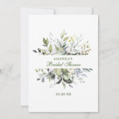 Eukalyptus über oder unter der Brautparty-Spielkar Einladung (Rückseite)