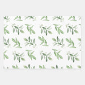 Eukalyptus- und Blush-Papierblätter für Frauen Geschenkpapier Set (Vorderseite 3)