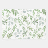 Eukalyptus- und Blush-Papierblätter für Frauen Geschenkpapier Set (Vorderseite 2)