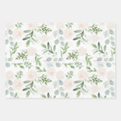 Eukalyptus- und Blush-Papierblätter für Frauen Geschenkpapier Set (Vorderseite)