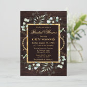 Eukalyptus und Brautparty "Grüne" Einladung (Stehend Vorderseite)