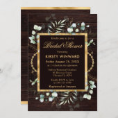 Eukalyptus und Brautparty "Grüne" Einladung (Vorne/Hinten)