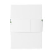 Eukalyptus und Burgund Rote Blume Hochzeit Einladungsbanderole (Rückseitenbeispiel)