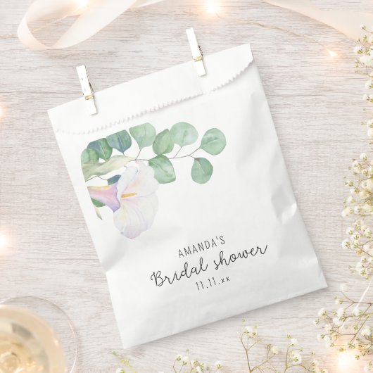 Eukalyptus und calla Blume - Brautparty Geschenktütchen (Ausgeschnitten)