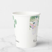 Eukalyptus und calla Blume - Brautparty Pappbecher (Rechts)