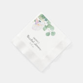 Eukalyptus und calla Blume - Brautparty Serviette (Ecke)