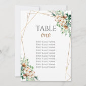 Eukalyptus- und Cotton-Tischnummer (Vorderseite)