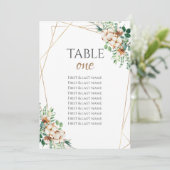 Eukalyptus- und Cotton-Tischnummer (Stehend Vorderseite)