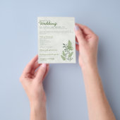 Eukalyptus- und Fern-Rings-Hochzeitsprogramm Flyer (Gruppe)